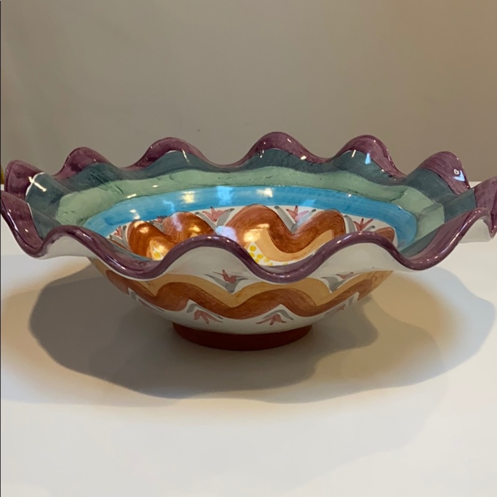 Gorgeous MacKenzie Child’s fluted bowl